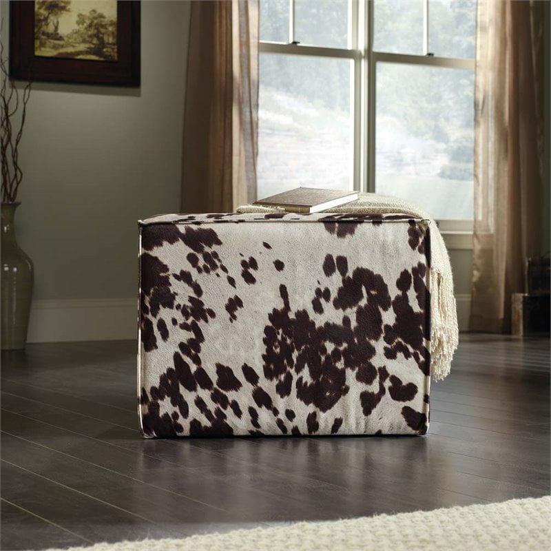 Pemberly Row Faux Cowhide Ottoman Walmart Canada