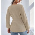 thumbnail image 4 of Long Sleeve Women V-Neck Slim Knit Sweater Pullover Jumper, 4 of 5