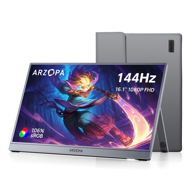 Monitor portátil para juegos ARZOPA Z1FC 16.1" 144Hz 1080P FHD