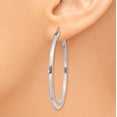 thumbnail image 3 of 14k White Gold 2mm Square Tube Hoops 14k White Gold Earrings, 3 of 4