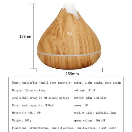 

Transform Your Home and Office Atmosphere with the Ultimate Quiet and Portable 350ml USB Ultrasonic Essential Oils Aromatherapy Diffuser - Efficient Household Air Fogger Humidifier for M