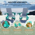 thumbnail image 5 of WestinTrends Ashore Outdoor HDPE Plastic Preschool Toddler Modern Adirondack Rocking Chairs (Set of 2), Turquoise, 5 of 14
