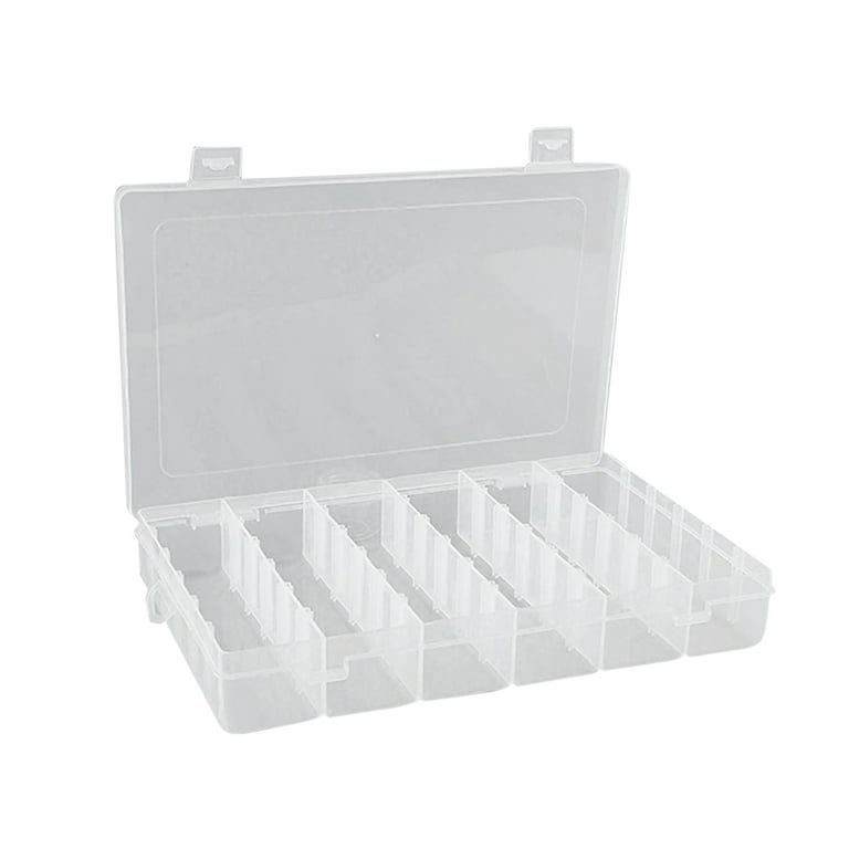 Juvale 3 Pack Bead Storage Organizer Box with 36 Grids and Removable  Dividers - Plastic Container Tray for Craft and Jewelry