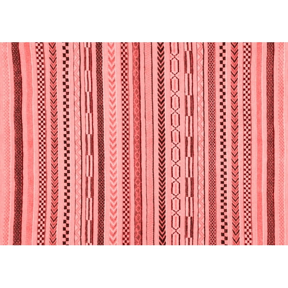 Ahgly Company Machine Washable Indoor Rectangle Abstract Red Modern Area Rugs, 3' x 5'