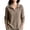 Brown, variant on Womens Sweatshirt Ribbed Half-Zip Sweater Long Sleeve Pullover with Fold-Down Collar