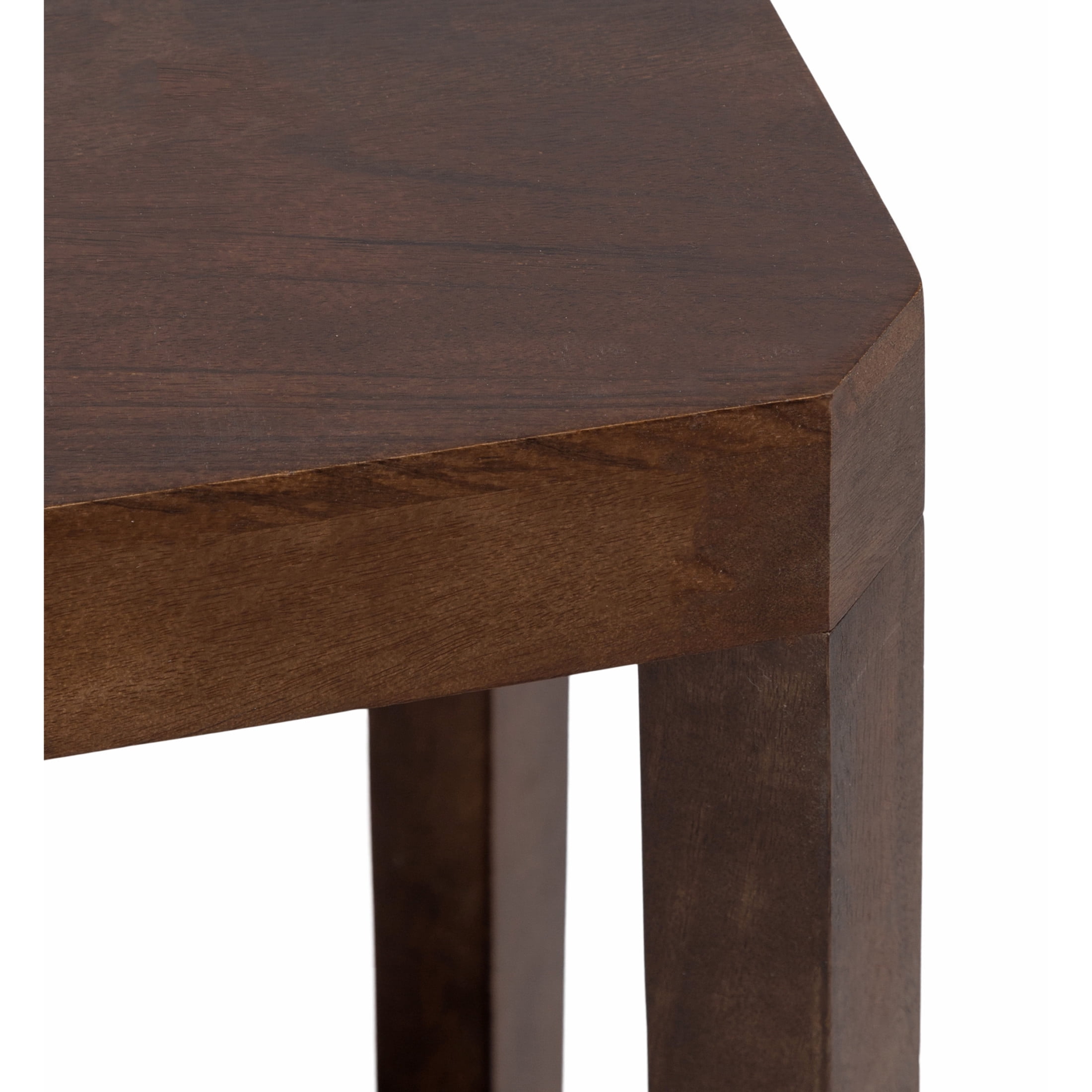 Kate and Laurel Talcott Modern Square Wood Drink Table, 12 x 12 x 28, Dark Brown, Transitional Decorative Two-Tier Pedestal Table for Use as Plant Stand Indoors or Living Room Decor Accent