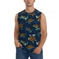 thumbnail image 1 of Balery Sea Turtles Swimming Camisetas sin mangas para hombre, absorbe la humedad y protege contra el mal olor.-3X-Large, 1 of 7
