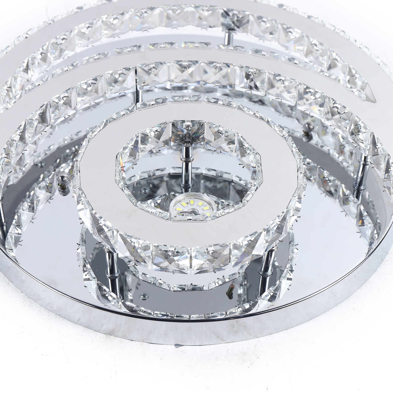 Modern Crystal Led Chandelier Moon Shaped Lamp Fixture Ceiling Pendant Light Crystal LED Ceiling Light Fixture Chandelier Lighting Modern Pendant Lamp Indoor Moon Shaped Lamp Ceiling Pendant Light