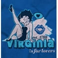 thumbnail image 2 of Betty Boop Virginia State Map Outline Women's Graphic T Shirt Tees Brisco Brands S, 2 of 6