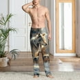 thumbnail image 2 of Vsdgher Wolf Family Winter Wonderland Mens Pajama Pants Sleep & Lounge Pants, PJ Pants-Small, 2 of 6