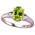 thumbnail image 3 of Star K � Oval 8x6 Genuine Peridot Love Promise Ring, 3 of 9