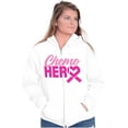 thumbnail image 4 of Breast Cancer Awareness Chemo Hero Zip Hoodie Sweatshirt Women Brisco Brands S, 4 of 6