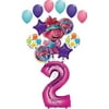 Trolls World Tour 2nd Birthday Party Supplies Poppy Balloon Bouquet Decorations