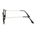 thumbnail image 4 of Oliver Vintage Fashion Round Circle Key Hole Metal Bridge Clear lens glasses Bla, 4 of 7