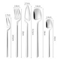 thumbnail image 2 of Chendee 5Pcs Dinnerware Set Spoon Fork Cutlery Set Flatware Stainless Steel Hanging,Sliver, 2 of 9
