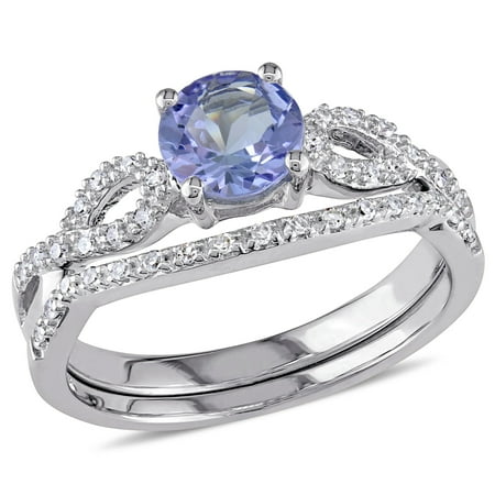 Everly Women's Tanzanite 10k White Gold Bridal Set