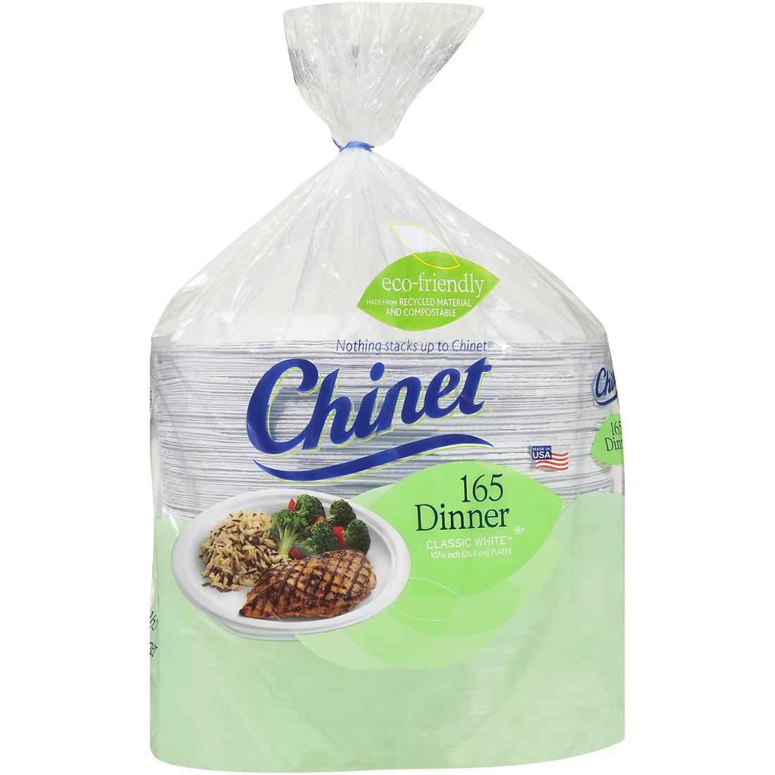 Chinet 10" Eco-Friendly White Fiber Plates, 165 ct.