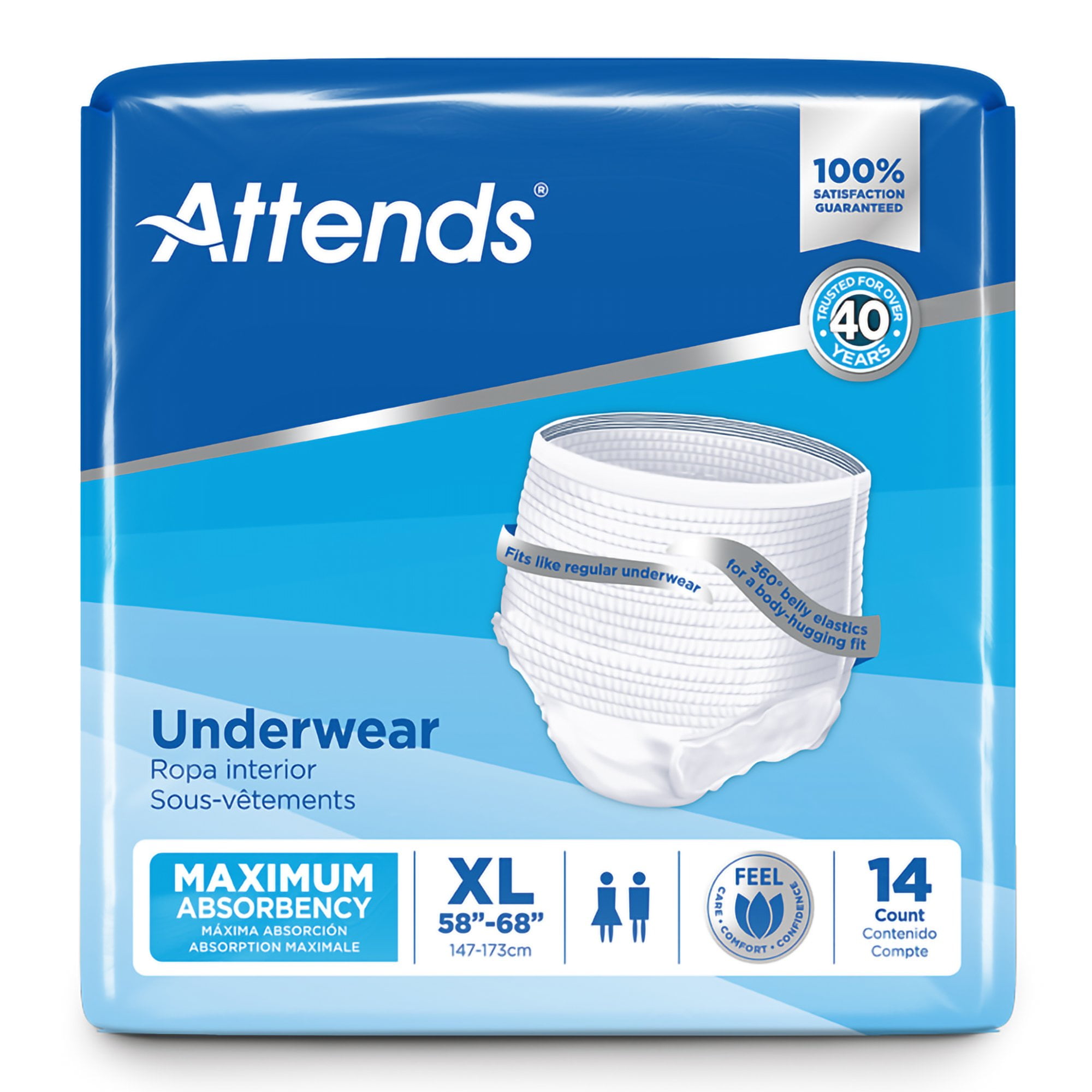 Attends Disposable Underwear Pull On with Tear Away Seams Medium, AP0720,  Moderate, 80 Ct, Medium, 80 ct - Harris Teeter