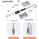thumbnail image 4 of 2 Pack Combination Lock,Suitcase Lock,Resettable Weatherproof Combination Padlock,4 Digit Smooth Dial, Alloy Lock, 4 of 5