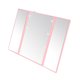 thumbnail image 4 of Espejo de maquillaje LED triple rosa, espejos cosméticos plegables para mesa de baño de viaje, 4 of 8