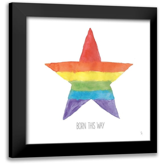 Adams, Sarah 12x12 Black Modern Framed Museum Art Print Titled - Rainbow Pride III