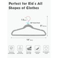 thumbnail image 4 of Perchas de terciopelo Smartor Kids, paquete de 50 unidades, 14 pulgadas, para ropa infantil, 4 of 9