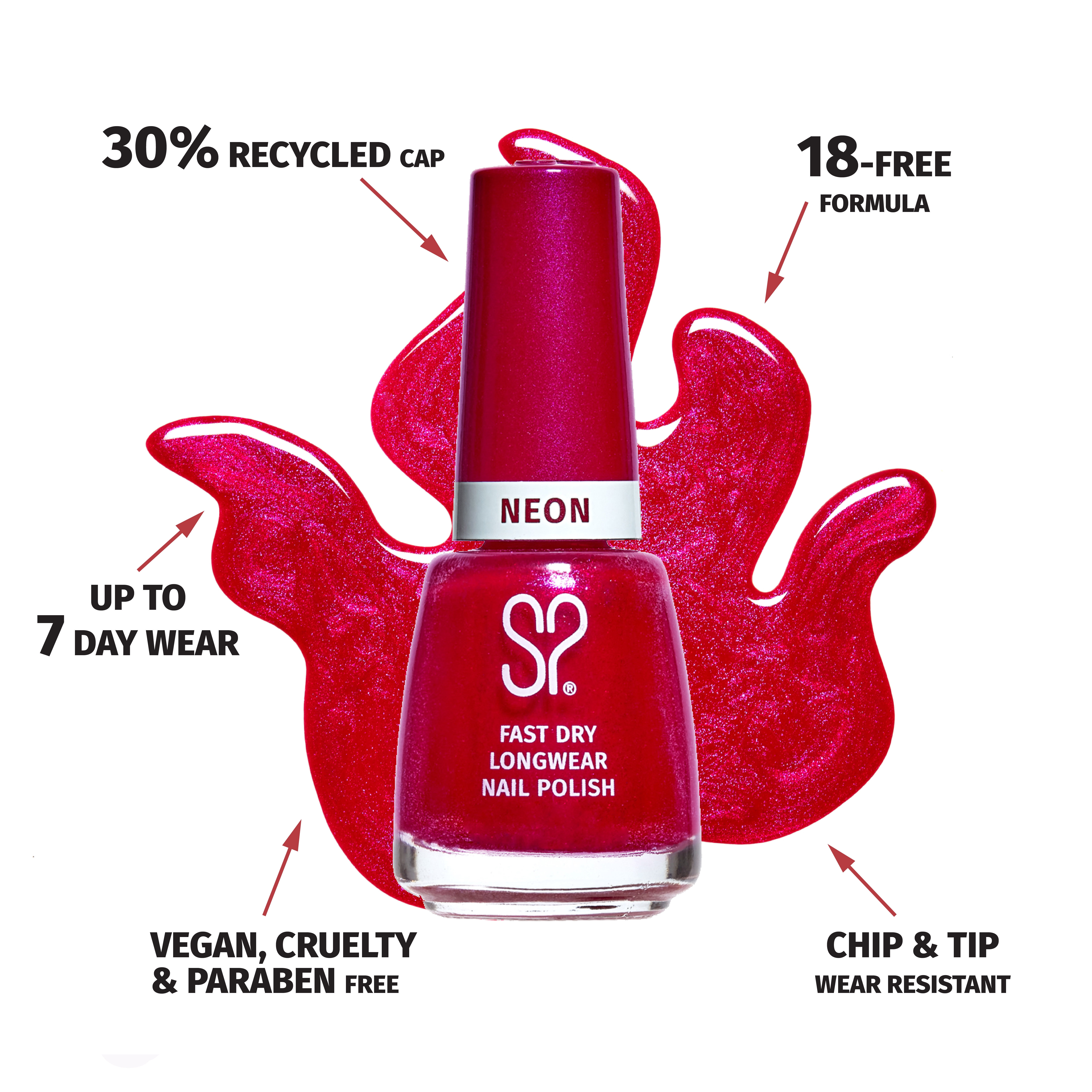 Salon Perfect Neon Nail Polish, 486 So Fire, 0.5 fl oz