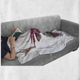 thumbnail image 6 of Deer Soft Flannel Fleece Throw Blanket, Illustration of Male Stag with Soft Pale Colors Antlers Wildlife Nature Print, Cozy Plush for Indoor and Outdoor Use, 60" x 80", Pink Lilac, by Ambesonne, 6 of 6