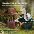 thumbnail image 5 of YYAo Wood Wishing Well for Outside with Hanging Bucket, Wishing Well Planter with Drain Hole for Garden Patio, Carbonized, 5 of 11
