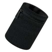 lixuesong Sport Wrist Band Absorbent Sweatband Wrist Sweatbands With Zippered Pocket for Tennis Soccer Basketball Running Fitness