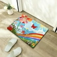 thumbnail image 5 of Shiartex Non Woven Rubber Foot Pad Floor Mat Indoor Outdoor Flowers Butterflies for Home Entrance Outside Entry 24x16in, 5 of 5