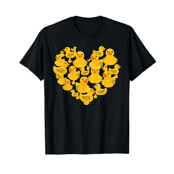 Rubber Duck Heart Valentine Day as family, kids, boy girl T-Shirt