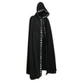 thumbnail image 4 of Moon Phases Embroidery Hooded Cloak Mysterious Long Cape Witch Robe Moon, 4 of 7