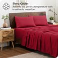 thumbnail image 2 of Bare Home Pillowcase Set - Envelope Closure - Premium 1800 Collection - Double Brushed - Ultra Soft - King Size 20x40, Red, 2 Count, 2 of 6