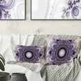 thumbnail image 2 of Designart Purple Fractal Pattern with Circles - Abstract Throw Pillow - 18x18, 2 of 5