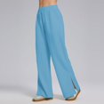 thumbnail image 4 of Gubotare Track Pants Women Women's Track Pants Loose Straight Leg Jogging Sweatpants Sports Athletic Running (Sky Blue,XL), 4 of 5