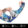 thumbnail image 3 of Easygdp Blue and White Butterflies Adult Ice Silk Sunscreen Arm Cover with Thumbhole, Cooling Compression Arm Cover for Fishing, 3 of 8