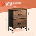 thumbnail image 4 of Mesita de noche WLIVE con muebles de dormitorio de 2 cajones, 4 of 8