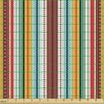 thumbnail image 2 of Ambesonne Bohemian Fabric by the Yard Upholstery, Grandiose Stripes Patterns, 2 Yards, Multicolor, 2 of 5
