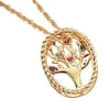 Family Jewelry Personalized Mother's Sterling Silver or 14K Gold over Silver Family Birthstone Tree Necklace, 20"