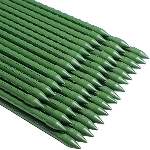 WAENLIR Piquets de Jardin 60 Pouces 5 Pieds Bâtons/support Robustes pour Plantes, Piquets pour Tomates, Lot de 50