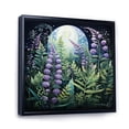 thumbnail image 2 of Designart "Purple Ferns Plant delicate Whispers II" Floral Floater Framed Canvas Print, 2 of 7