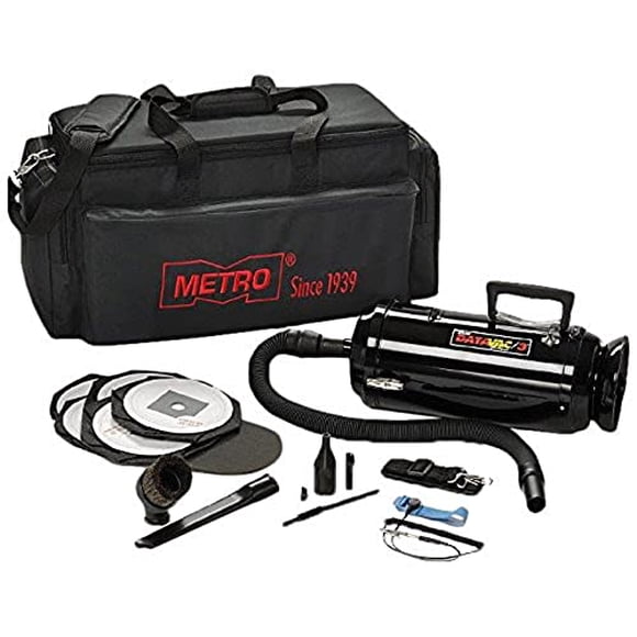Metro Vacuum DV3ESD1 DataVac/3 ESD Anti-Static 1.7-HP Vacuum/Blower with Hepa Filter, Black