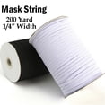 thumbnail image 5 of 1/4 Inch KNITTED ELASTIC Band for Face Cover 200 Yards Sewing Cord String 6mm, 5 of 5