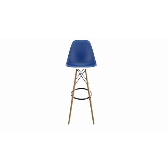 Plata Décor Import Inc Eames Eiffel Style Stool Wood 26" in Dark Blue