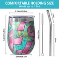 thumbnail image 5 of 12oz Stemless Wine Tumblers Breast Cancer Vacuum Insulated Stainless Steel Travel Tumbler Cups Mug with Lid and Straw for Champaign,Cocktail,Beer with Cleaning Brush, 5 of 5