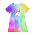 thumbnail image 3 of RXIRUCGD 2025 Vêtements d'Été pour Enfants 3-12 Ans Mode Imprimée Pyjama Rêveur Mi-Mollet Chemise de Nuit, 3 of 3