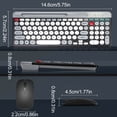thumbnail image 2 of Teclado y ratón BT de 2 modos BT de 24 Ghz ergonómicos útiles para Mac/iOS/Android/Win7, 2 of 8