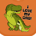 thumbnail image 4 of Inktastic I Love My Dad with Baby and Daddy Tyranasaurus Rex Boys or Girls Baby Bib, 4 of 4