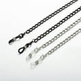 thumbnail image 5 of Purida Metal Eyeglass Chains for Men Women, 2 Pcs Reading Glasses Chain, Glasses Holder, Silver and Black, 5 of 5